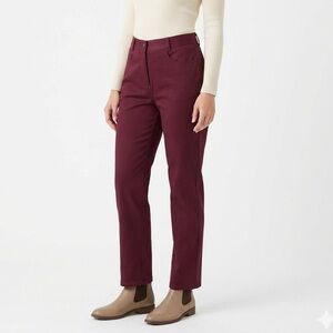 NWT Antonelli Firenze Burgundy Chino Trouser Pants Cotton Blend Office Sz 44